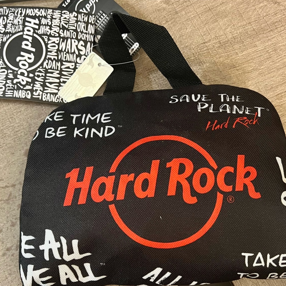Hard Rock Cafe Black and Red Toiletry Bag